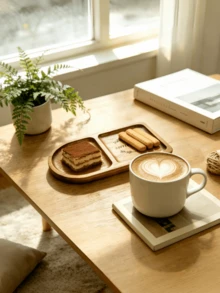 Bandeja de madera, bandeja de servir, bandeja de postres, bandeja de almacenamiento dividida de madera maciza, bandeja para tazas de café, bandeja ovalada, bandeja para pasteles, bandeja para aperitivos, bandeja de cocina, bandeja para dulces, bandeja para magdalenas, adecuada para cumpleaños, reuniones festivas, decoración de mesa, se puede usar para sostener postres, pasteles, panes, aperitivos, regalo del Día del Padre, regalo para el padre, regalo para el abuelo - Ver 4