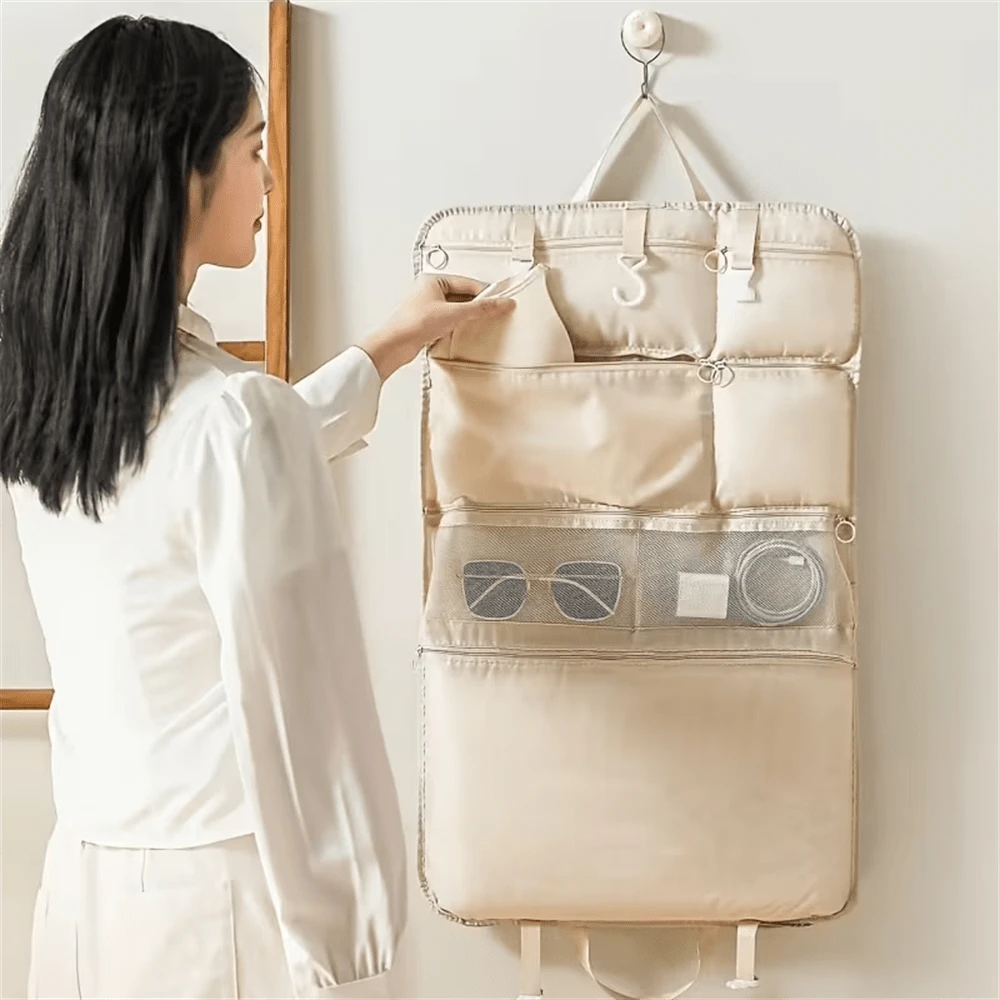 7 in 1 Reise-Aufbewahrungstaschensatz, Gepäckorganizer Taschen mit großer Kapazität, tragbare Kulturtasche Kosmetiktasche Kleidung Schuh Aufbewahrungstasche mit Fächern, Reiseaccessoires