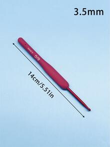[Bộ 1 cái/9 cái] Kim móc màu đỏ, thiết kế công thái học, kích thước 2.0mm-6.0mm, đầy đủ thông số kỹ thuật / Có sẵn từng kích cỡ, đầu kim được đánh bóng mịn, tay cầm thoải mái chống trượt, thích hợp để làm búp bê, áo len, khăn quàng cổ, chăn và các sản phẩm thủ công DIY khác. - Kim móc cán đỏ - Xem 11