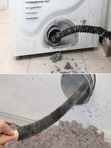 Flexible Dryer Vent Cleaning Kit, Fireproof Lint Cleaning Brush, Stainless Steel Multi-Function Vacuum Cleaner Suitable For Dryer Vent/Radiator/Refrigerator Coil Cleaning, Durable Household Essential - Multicolor - View 7