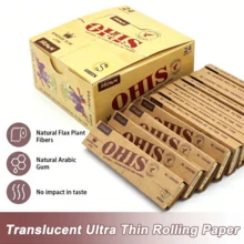 OHIS 粉色卷烟纸：32 张高品质粉色卷烟纸 + 32 个滤嘴 - 慢燃，尺寸可调节，是送给吸烟者的完美礼物 - 手工卷烟纸配件 - 未漂白卷烟纸 - 天然阿拉伯树胶卷烟纸 - 110 毫米慢燃卷烟纸 - 经典超薄卷烟纸，燃烧顺畅。圣诞节礼物、万圣节礼物、各种生日礼物。 - 粉色 - 查看 5