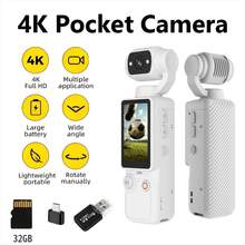 4K 1.9英寸高清视频录制相机 - 便携式、可充电、视频记录相机，4K手持稳定器口袋运动相机云台 | 4K手持稳定器 | 磁吸式 | 180°旋转角度，相机机身，USB充电，180°旋转，1.9英寸CMOS传感器，是视频拍摄和录制的理想之选，完美记录生活点滴和旅行 - 查看 12