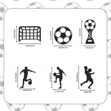 Bộ 12 món trang trí bánh kem chủ đề bóng đá World Cup, hình silhouette cầu thủ bóng đá, phụ kiện trang trí bánh kem chủ đề bóng đá, thích hợp cho các buổi tụ họp người hâm mộ bóng đá, sự kiện thể thao, sinh nhật, trang trí món tráng miệng và đồ uống. - Nhiều màu - Xem 12