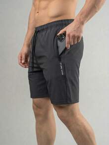 Type One Kit 3 Shorts Bermuda Zíper Masculina Tactel Com Elastano Alta Elasticidade Academia - 1 Azul Marinho/2 Cinza Escuro - Visão 5