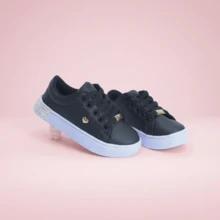 Girls' School Sneakers | Stylish And Durable, Perfect For School | Sizes 25 To 36 | GET YOURS NOW! - 黑色閃光 - 查看 5
