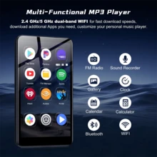 Diofox 4.0 吋觸控螢幕 Android 13 MP3 播放器 3+32GB，藍牙 WiFi 兒童音樂 MP4 播放器，支援 Spotify Music、Deezer，可擴充至 512GB，黑色 - 查看 5