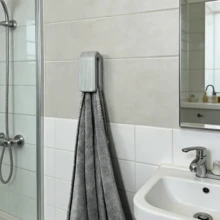 1pc 3D Printed Self-Locking Towel Rack, Gravity Wall Mounted Holder, Modern Japanese Style, Decorative, Requires Double-Sided Tape Installation, Suitable For Bathroom, Comfortable For Towels, Bathrobes, Great For Valentine's Day, Easter, Wedding, Ramadan, Carnival - Multicolor - View 7
