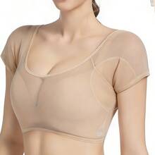 S/M/L/XL 吸湿排汗吊带背心，腋下配有可水洗吸汗垫，透气防汗内衬，女士适用，适用于腋下和肩部，速干，适合旅行、运动、户外活动和夏季穿着。 - 網紗包胸 - 查看 49