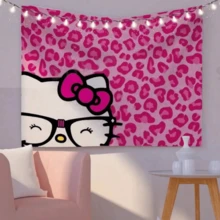 Fondo de fotografía de fiesta de cumpleaños con estampado de leopardo rosa, fondo de foto de fiesta lindo - Fondo de dibujos animados - Ver 5