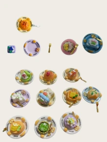 1/3/6pcs Mini Cute Simulation Dessert Random Style Decoration Small Gift, Non Edible, Suitable For Adult Home Decoration, Helps To Liven Up The Atmosphere, Relieve Stress, Relax The Mood, And Surprise The Gift. This Gift Is Almost Perfect - A - View 9
