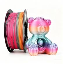 Silk PLA 1.75mm 双色 PLA 3D 打印耗材，二合一共挤出，1kg 线轴（2.2磅），尺寸精度 +/- 0.02mm，适用于大多数 FDM 3D 打印机 - 彩色 - 查看 23