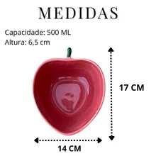 Set Of 2 Strawberry Hand-Painted Ceramic Bowls 500ml - Đỏ - Xem 2