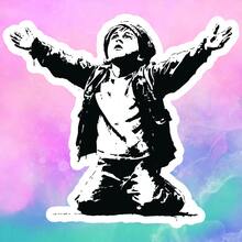 Kneeling Boy Shouting, Symbolizing Freedom, Hope, Breaking Chains, Rebirth - Waterproof Vinyl Sticker - Durable Smooth Surface, Self-Adhesive Bumper Sticker, Suitable For Cars, Windows, Laptops, Trucks, Water Bottles - Multi-Purpose Durable Design, Car Sticker - Vinyl - View 9