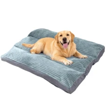 Extra Large Thick Dog Bed For Cats & Dogs, Washable Non-Slip Pet Sofa, Plush All-Season Sleeping Pad (4 Sizes) - Sage Green - View 14
