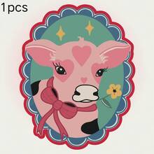 Pink Heart Cow, Suitable For People Who Like Cute Style, Farm Animals, Sweet Design, Waterproof Vinyl Sticker - Durable Smooth Surface, Self-Adhesive Bumper Sticker, Suitable For Cars, Windows, Laptops, Trucks, Water Bottles - Multi-Purpose Durable Design, Car Sticker - Vinyl - View 10