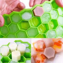 1pc 37-Cavity Hexagon Silicone Tray, Unique Honeycomb Cube Mold For Beverages, Essential Kitchen Tool - View 4
