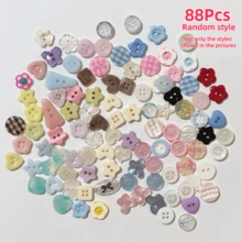 20/30pcs Colorful High Gloss Resin Buttons, DIY Craft Decorative Beads Accessories, Cute Buttons - Multicolor - View 23