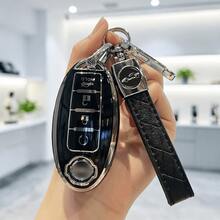 Car TPU Key Fob Protective Case - Lightweight And Portable, Strong Protection - Suitable For Nissan Sylphy, Teana, Qashqai, Tiida, Bluebird Sylphy, Sunny, Murano And Other Models, Unisex - Durable And Easy To Clean, Fashionable Appearance, Smooth Surface Resistant To Dirt For Comprehensive Protection Of Your Car Key, Great Gift - A - View 2