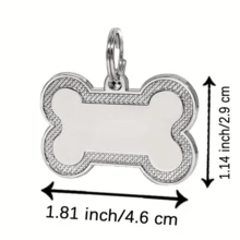 Classic Hip-Hop Cool Zinc Alloy Cuban Link Necklace, Luxury Fashion Pet Collar, Rhinestone Bone Pendant, Adjustable Size Suitable For Cats And Dogs - Multicolor - View 4