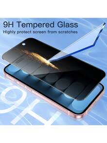 XINHONGYU 3片装全屏防窥隐私钢化玻璃屏幕保护膜,兼容 16 Pro Max/16 Pro/16/16 Plus/15 Pro Max/15 Pro/15/15 Plus/14/14 Pro/14 Pro Max/13/13 Pro/13 Pro Max/12/12 Pro/12 Pro Max/11/11 Pro/11 Pro Max/X/XS/XR/XS Max/7/8/6/6S/7 Plus/8 Plus/6 Plus/6 S,防水、防震、防摔、防刮、防指纹 - 黑色 - 查看 4