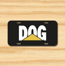 DOG Joke Funny Caterpillar Puppy K9 Cat Work Vehicle License Plate K9 Canine New - 1PC - 查看 2
