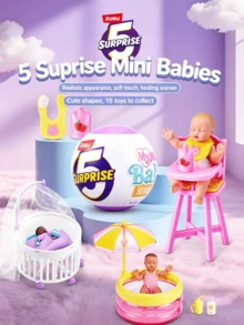 ZURU 5 Surprise Mini Babies Mystery Pack – Collectible Baby Dolls In Capsule, Kids Pretend Play Gift - Multicolor - View 4