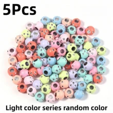 5/10/15Pcs8mmCandy Color Mixed Round Spacer Beads Shiny Imitation Crystal Acrylic Beads Jewelry Making Materials DIY Craft Beads - Multicolor - View 16