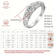 1pc Elegant 925 Sterling Silver Ring, Hollow Carved Design With Round Synthetic , Classic Engagement Wedding Anniversary Gift - Silvery - View 4