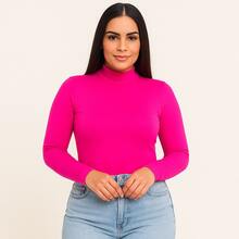 Cacharrel Women's Blouse With Long Sleeves And High Collar - 粉色 - 查看 3
