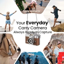 2026 Upgraded Version 1.47-Inch Mini Digital 32GB Camera - HD IPS Flip Screen Selfie Camera With Retro Filters And Recording Features, Multifunctional Pocket Vlog Camera, Ideal For Travel And Content Creation - The Perfect Tech Gift For Creators - View 7