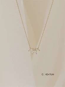 Conjunto de colar e brincos com zircônias cúbicas em formato de flor e borboleta (3 peças), ideal para presentear mulheres e meninas. - Borboleta - Ver 8