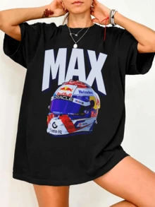 Retro F1  T-Shirt,  33 Graphic T-Shirt, F-FormulaS 1 Racing Fan T-Shirt, Vintage Verstappen Sweatshirt - Black - View 1