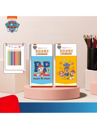  Paw Patrol Coloring Memo Pad, Children/Kindergarten Watercolor Graffiti Art, Simple Portable Drawing Book, Learning To Draw