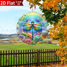 1pc Classic Metal Dragonfly Rotating Decor, 2D Flat Design, No Power Needed, No Feather, Suitable For Home Decor And Creative Gifts, Random Style - Multicolor - View 6