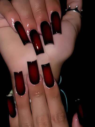 24pcs Medium Square Nail Stickers To Instantly Upgrade Your Look! Autumn/Winter Punk Style Nail Stickers, Brown Blush Color Scheme, Fashionable Retro, Full Brown Halo Coverage, Suitable For Women And Girls. Includes 1 Adhesive Sticker Sheet And 1 Mini Nail File