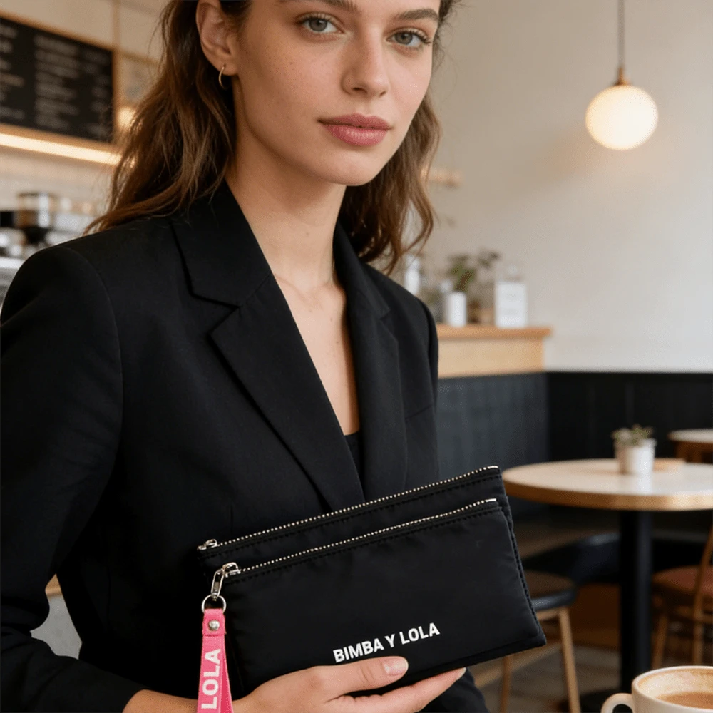 A Fashionable Women's Nylon Clutch In A Solid Color – A Must-Have For Everyday Use, Shopping, And Travel. An Elegant Handbag. - Màu Hồng Tươi - Xem 1