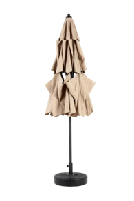 3-Tier, 3-Meter Aluminum Parasol With Automatic Tilt (Khaki Color) (Without Base) - 卡其色 - 查看 7