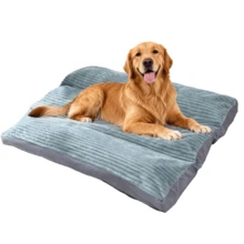 Extra Large Thick Dog Bed For Cats & Dogs, Washable Non-Slip Pet Sofa, Plush All-Season Sleeping Pad (4 Sizes) - Sage Green - View 13
