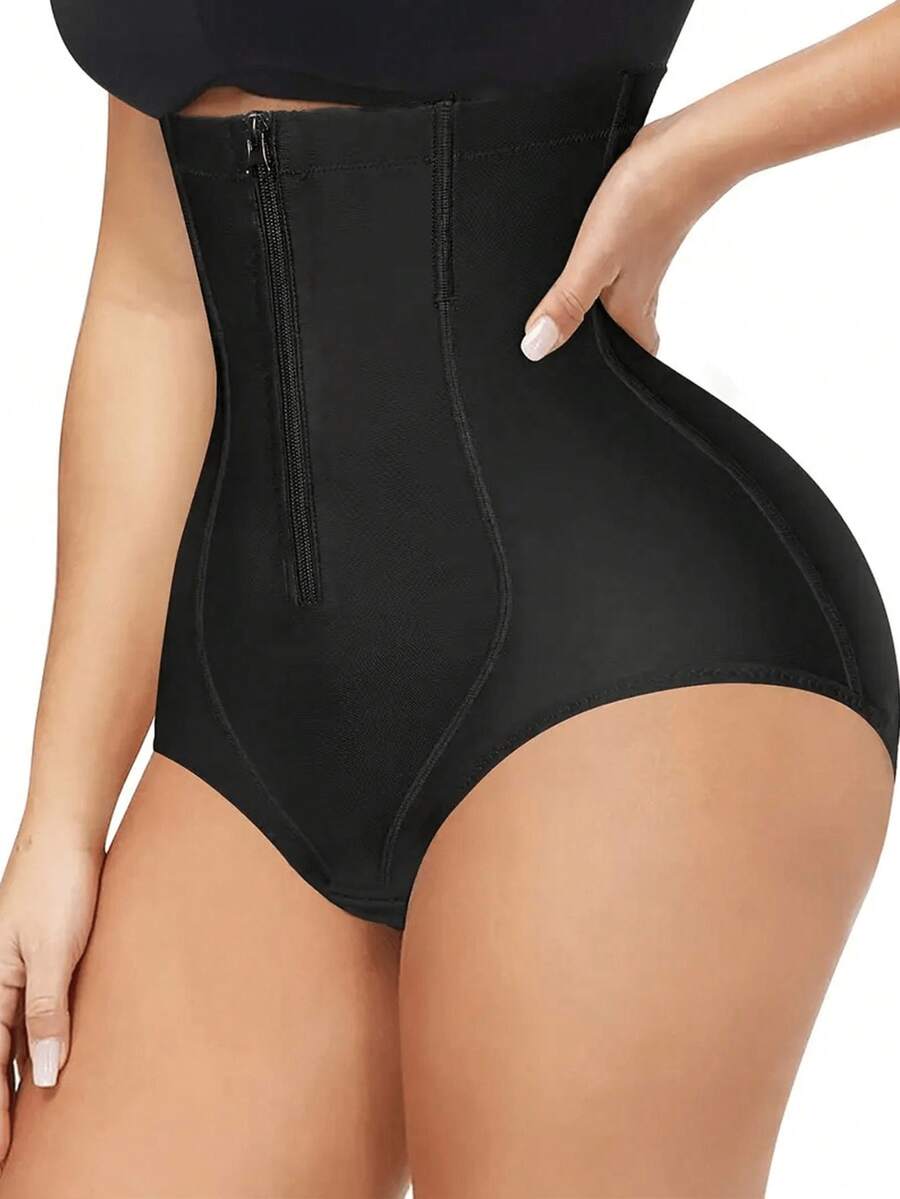 1pc Women's High Waist Thin Breathable Slimming Pants, Shaping Lift Butt Sculpting Tights, Suitable For Daily Use - Black - View 1