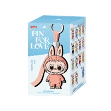 POP MART Labubu THE MONSTERS Heart Code Series - Vinyl Plush Pendant Box (N-Z) Labubu 4.0 Blind Box Single Blind Box - Baby Blue - View 2