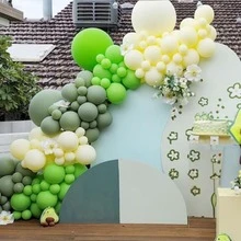 50pcs 5in Avocado Olive Green Latex Balloons, Suitable For Birthday Outdoor Party Decoration Latex Balloon Set - 查看 7