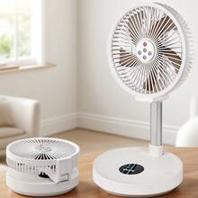 Ventilador eléctrico de mesa plegable y retráctil, control remoto inalámbrico, silencioso, con temporizador, oscilante, batería de 7200mAh, USB tipo C, de aleación de aluminio de 10 pulgadas, portátil para exteriores, mesa de comedor, fiesta - Más - Ver 12