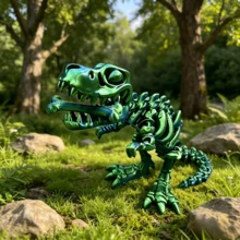 3D Printed Movable Cartoon Tyrannosaurus Rex Toy, Children's Stress Relief Decoration, Realistic Dinosaur Model Birthday Gift, Fidget Toy - Tyrannosaurus Rex - View 5
