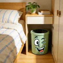 1pc Glow-In-The-Dark Trash Can Decorative Sticker, Fluorescent Sticker, Creative Decal For Funny Home Decor - Trash Can Stickers - View 7