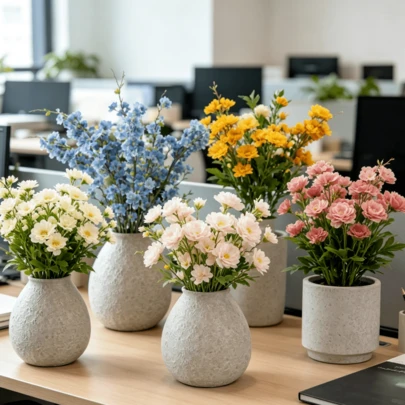 1支人造樱花枝、桃花枝，春季装饰，餐桌摆设，摄影道具，婚礼及家居装饰