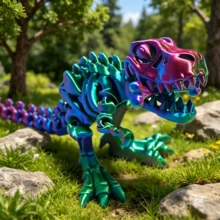 3D Printed Movable Cartoon Tyrannosaurus Rex Toy, Children's Stress Relief Decoration, Realistic Dinosaur Model Birthday Gift, Fidget Toy - Tyrannosaurus Rex - View 3