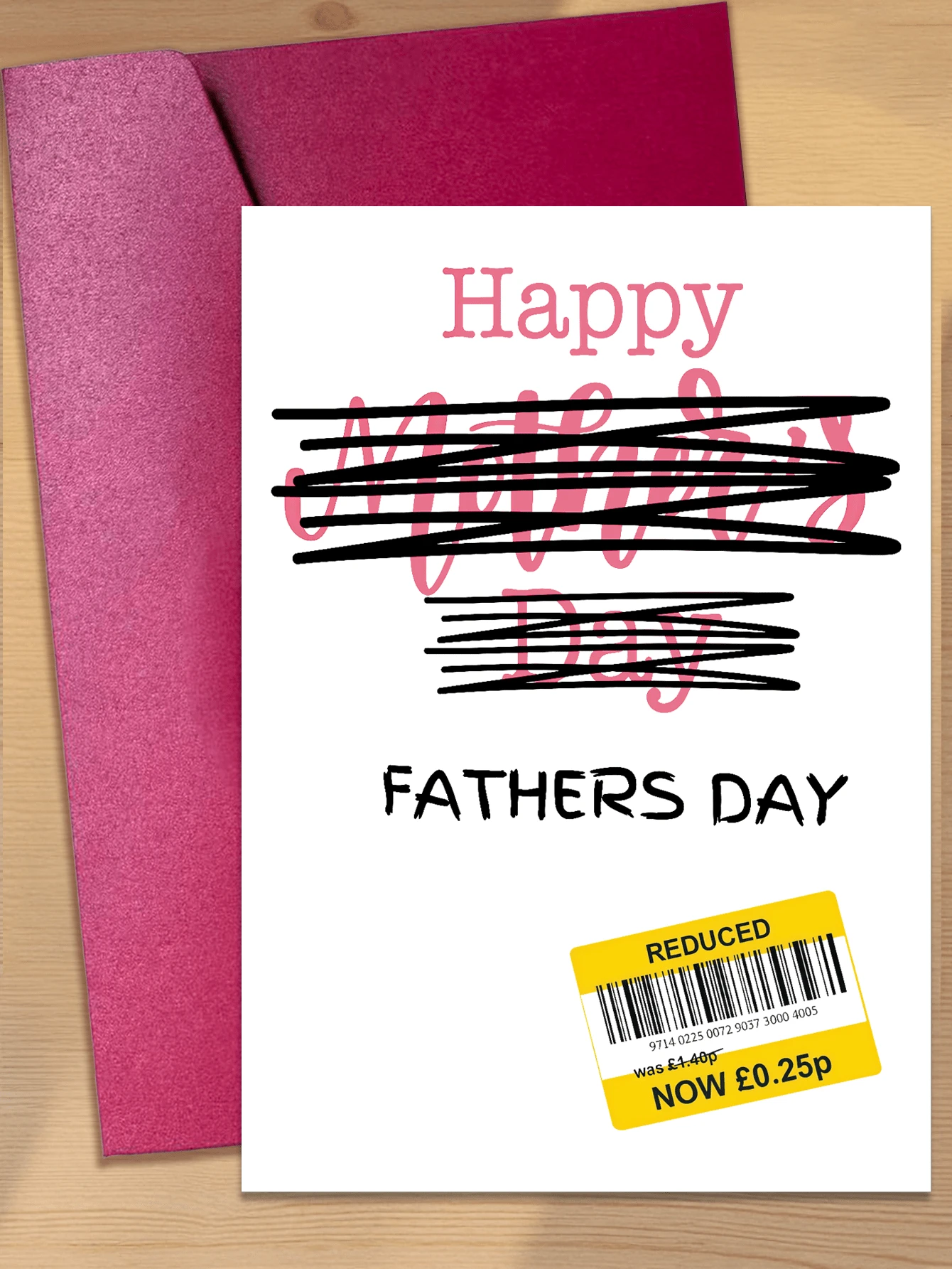 1pc Interesting Father's Day Card, Suitable For Teasing Father And Stepfather, "Happy Father's Day", Front With Delicate Texture, Back With Smooth Writing, High-Quality Father's Day Card - A - View 1