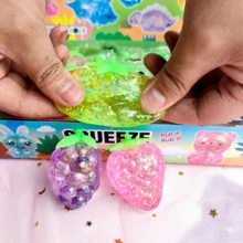 1 Stück fruchtförmiges Stressabbau-Weichspielzeug, kompakt und tragbar, elastisch und langsam zurückspringend, süßer Bonbon-Stil, kann wiederholt gedrückt und gedehnt werden, geeignet zur Linderung von Bürostress, Studentenwohnheim-Spielzeug und Frühlingsgeschenk für Zuhause - NNL16 - Übersicht 1