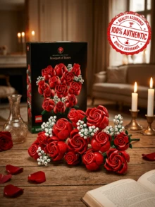 LEGO Bộ đồ chơi xếp hình bó hoa hồng Botanicals 10328 - Trang trí phòng và nhà cửa, chủ đề âm nhạc/mùa cưới, món quà sinh nhật hoàn hảo cho người lớn. - Nhiều màu - Xem 1