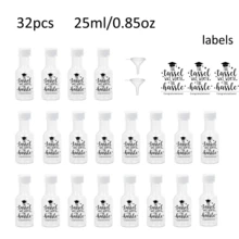 Bộ 32/4 chai rượu nhựa dùng một lần kèm nắp và 2 phễu, thích hợp làm quà tặng tốt nghiệp, quà chúc mừng trong các buổi tiệc tốt nghiệp, họp lớp, lễ tốt nghiệp. - trong suốt - Xem 8